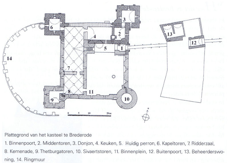 Brederode plattegrond